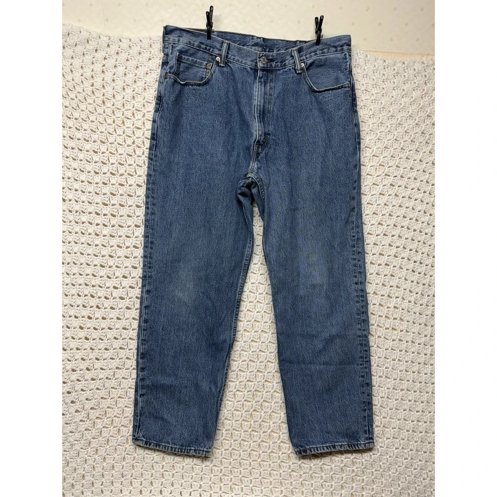 Levis 550 Jeans Men's 38x32 Fits 36x29 Blue Denim Straight Leg 100%Cotton